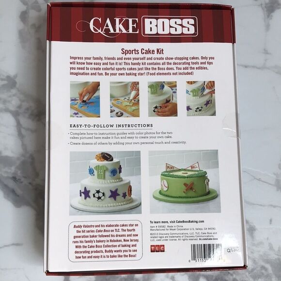 NIB Cake Boss Sports Cake 28 Piece Decorating Kit - Picture 6 of 6